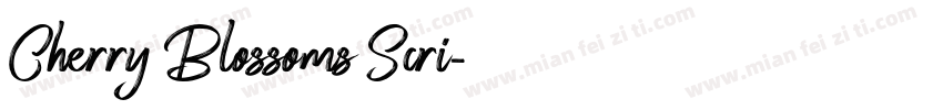 Cherry Blossoms Scri字体转换